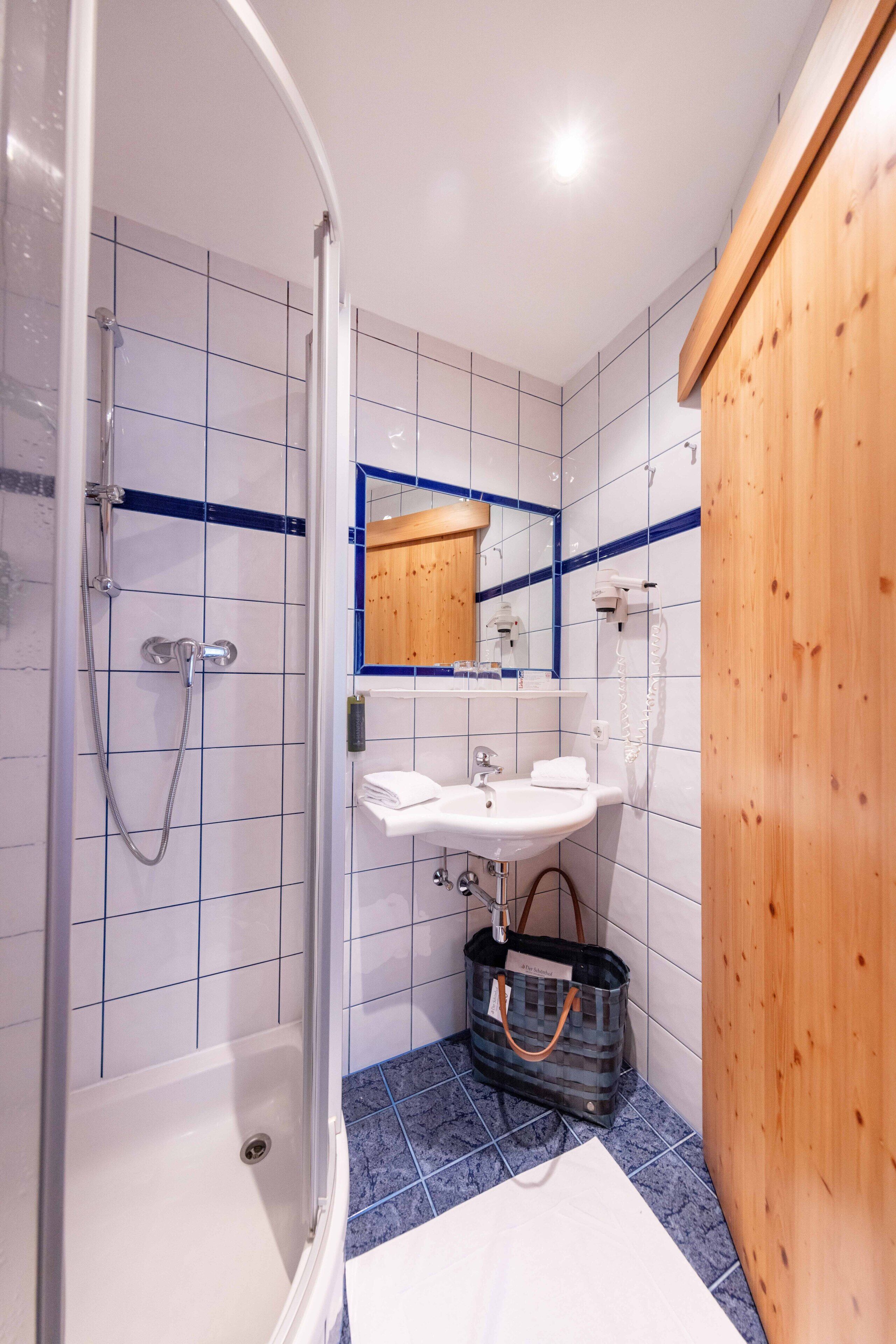 free toiletries, hair dryer, towels