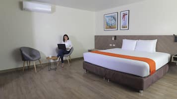 Superior-rum - 1 kingsize-sÀng | VÀrdeförvaringsskÄp pÄ rummet, skrivbord, gratis wi-fi och sÀngklÀder