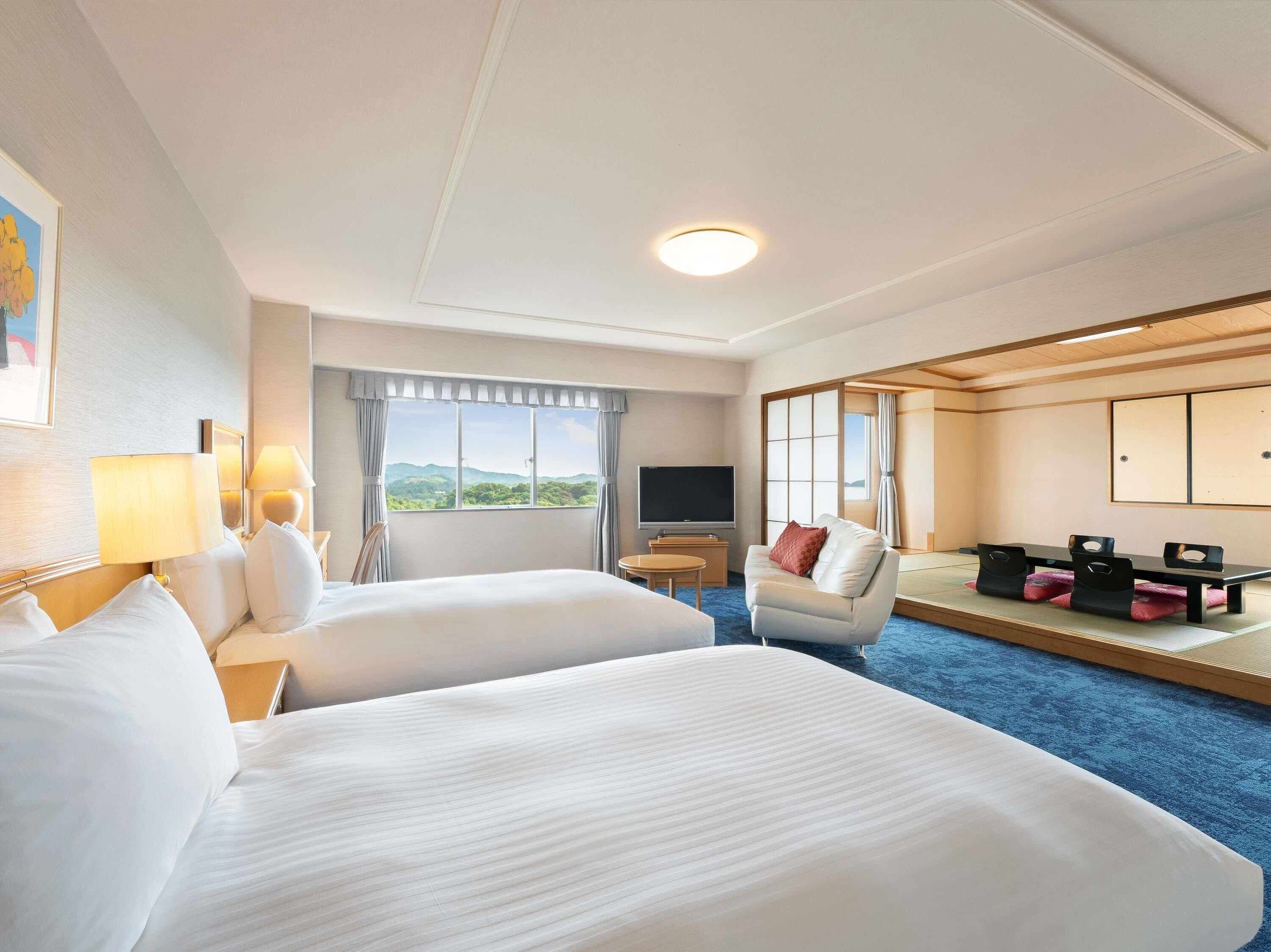 Klassieke suite, 2 eenpersoonsbedden (Japanese Western Style) | Een kluis op de kamer, een bureau, gratis wifi, beddengoed