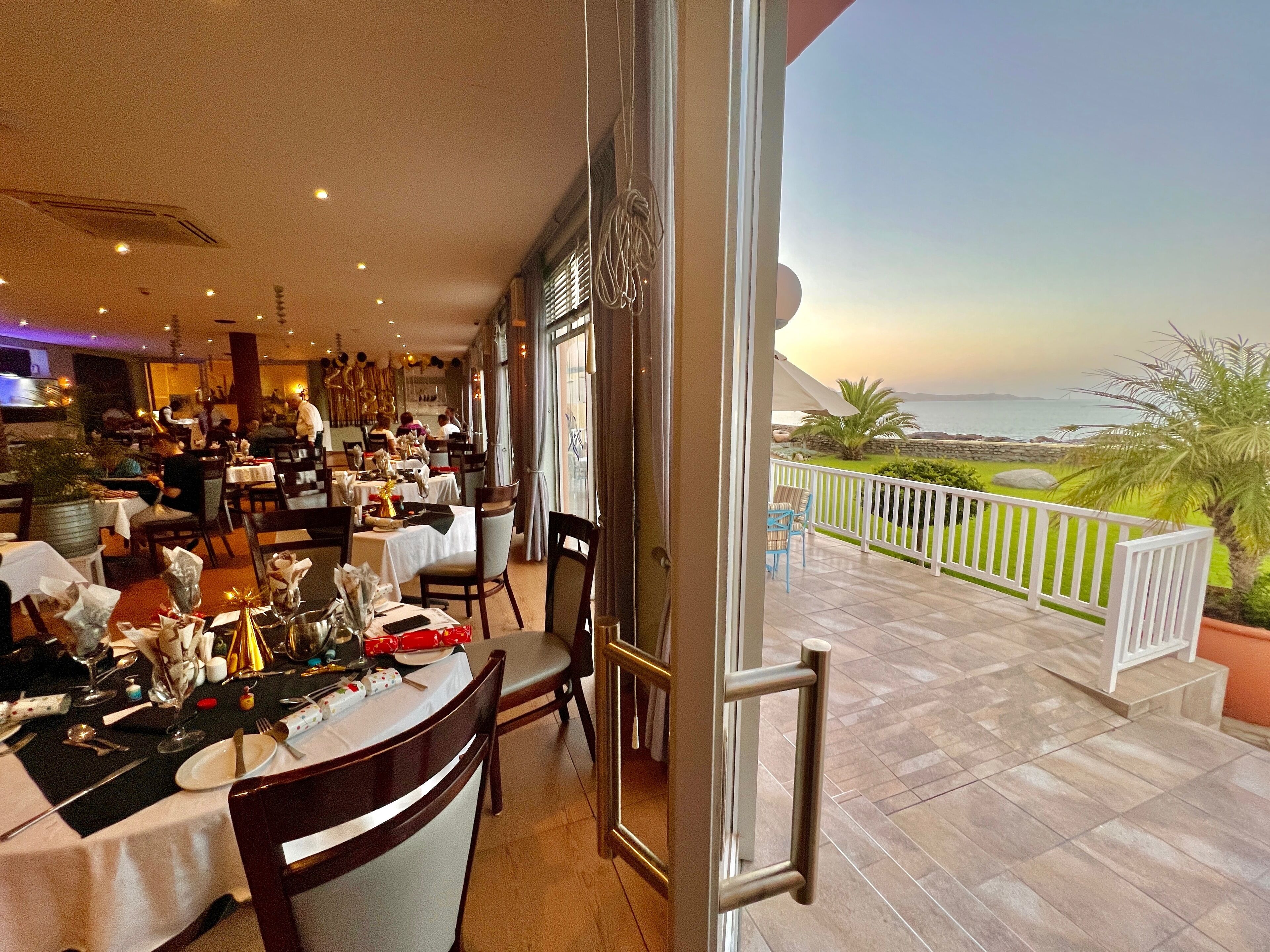 breakfast, lunch, dinner served; international cuisine, beach views