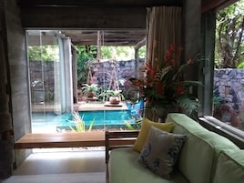 Romantic Double Room, Private Pool | Living area | Foosball, table tennis