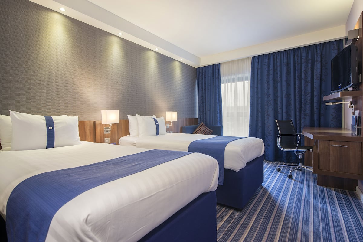 desk, blackout curtains, soundproofing, iron/ironing board