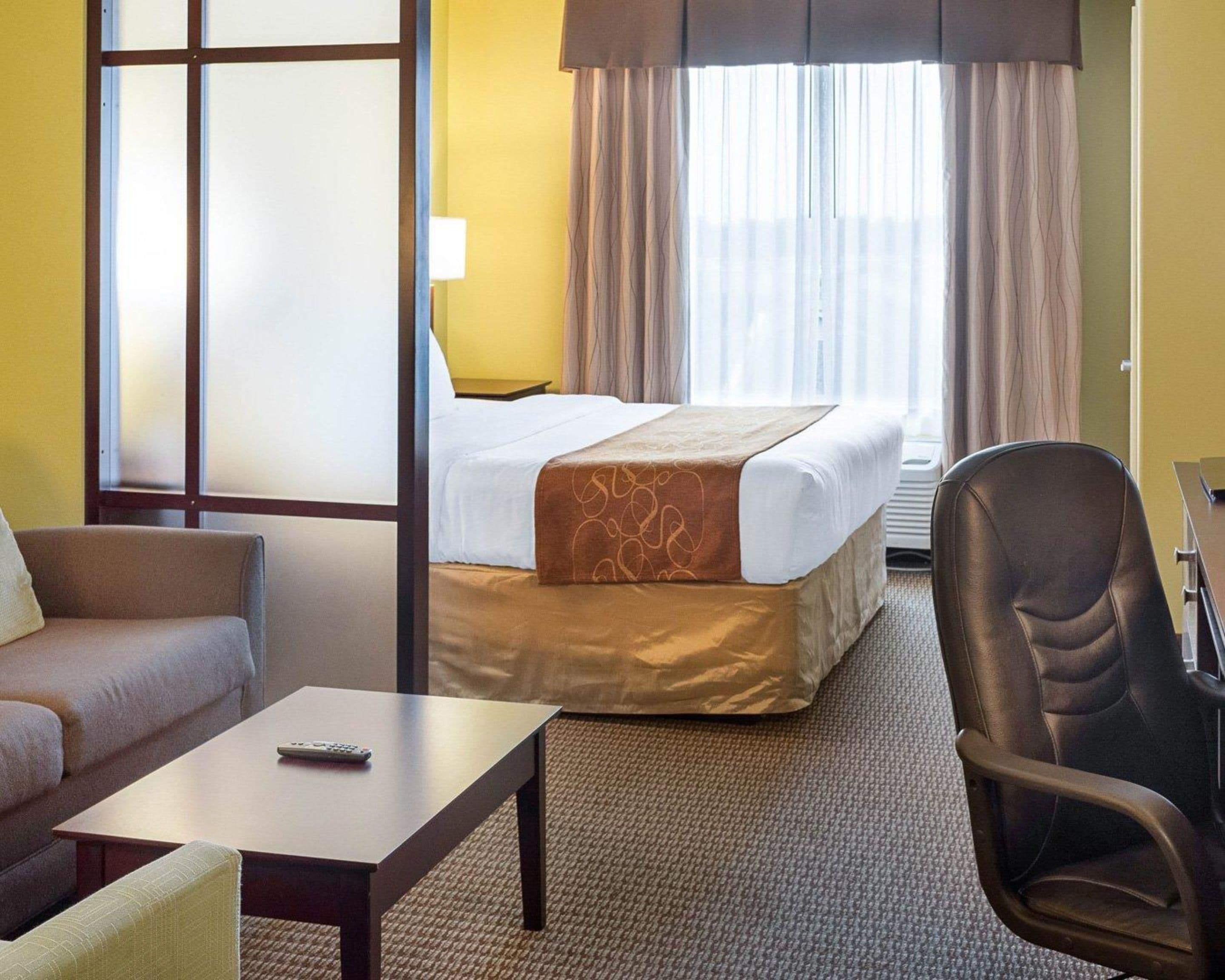 開放式套房, 1 張特大雙人床和 1 張沙發床, 非吸煙房 | 書桌、筆電工作空間、熨斗/熨衣板、免費無線上網