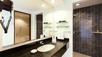 Free toiletries, slippers, bidet, towels