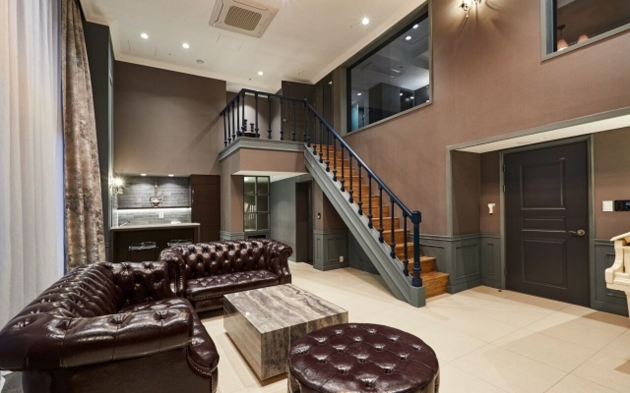Signature Pool Villa (Couple) | Living area | 75-inch LCD TV with digital channels, TV