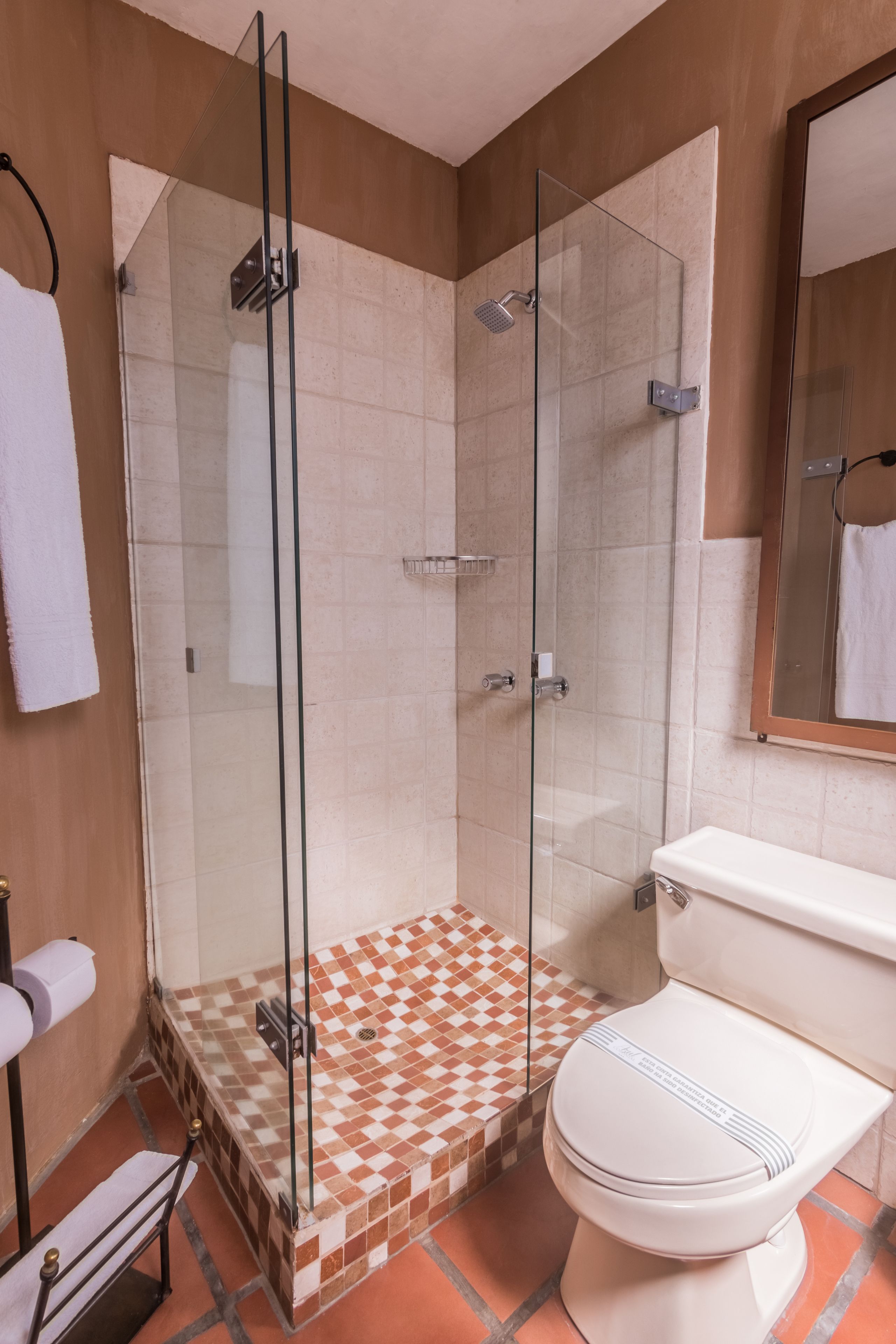 double room, courtyard view | bathroom | shower, free toiletries, hair dryer, towels