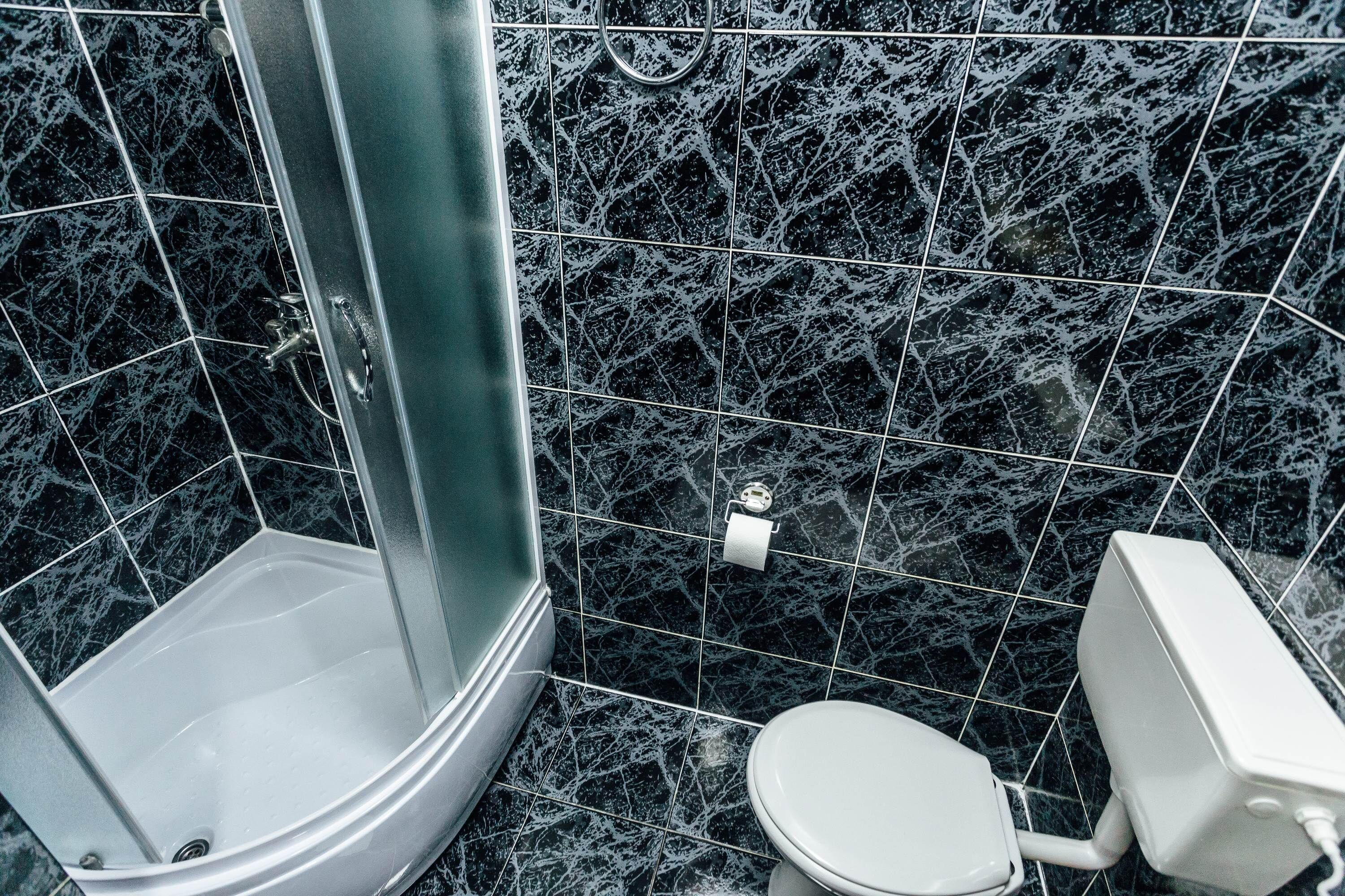 economy room | bathroom | shower, free toiletries, hair dryer, soap