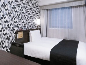 Basic-enkeltværelse - 1 soveværelse - ikke-ryger - byudsigt | Premium-sengetøj, dundyner, senge med madrasser af memory foam