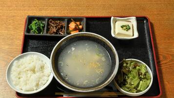 Breakfast, lunch, dinner served; Japanese cuisine