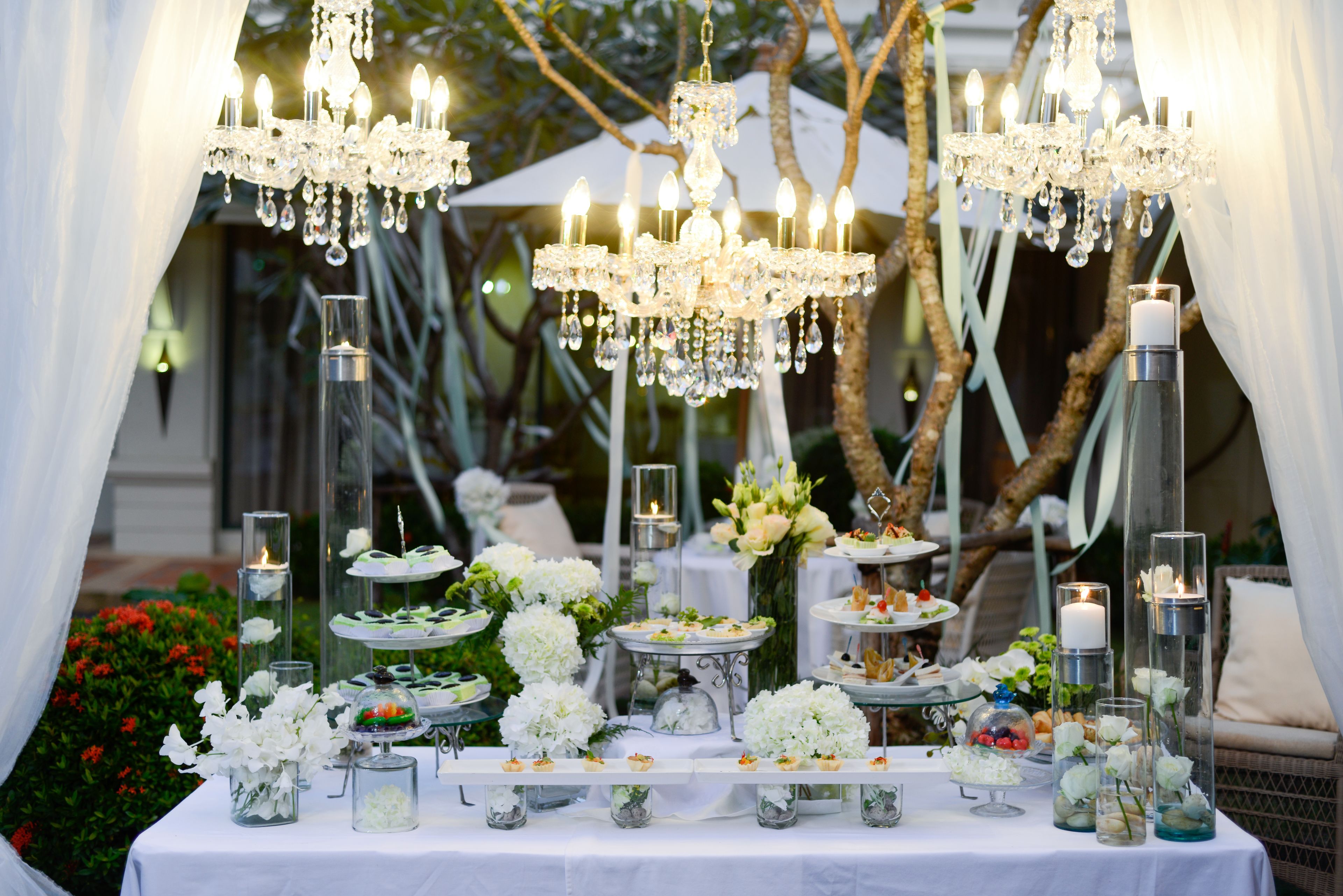 outdoor wedding area