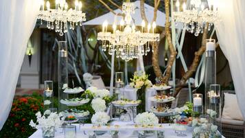 Outdoor wedding area