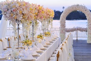 Outdoor wedding area