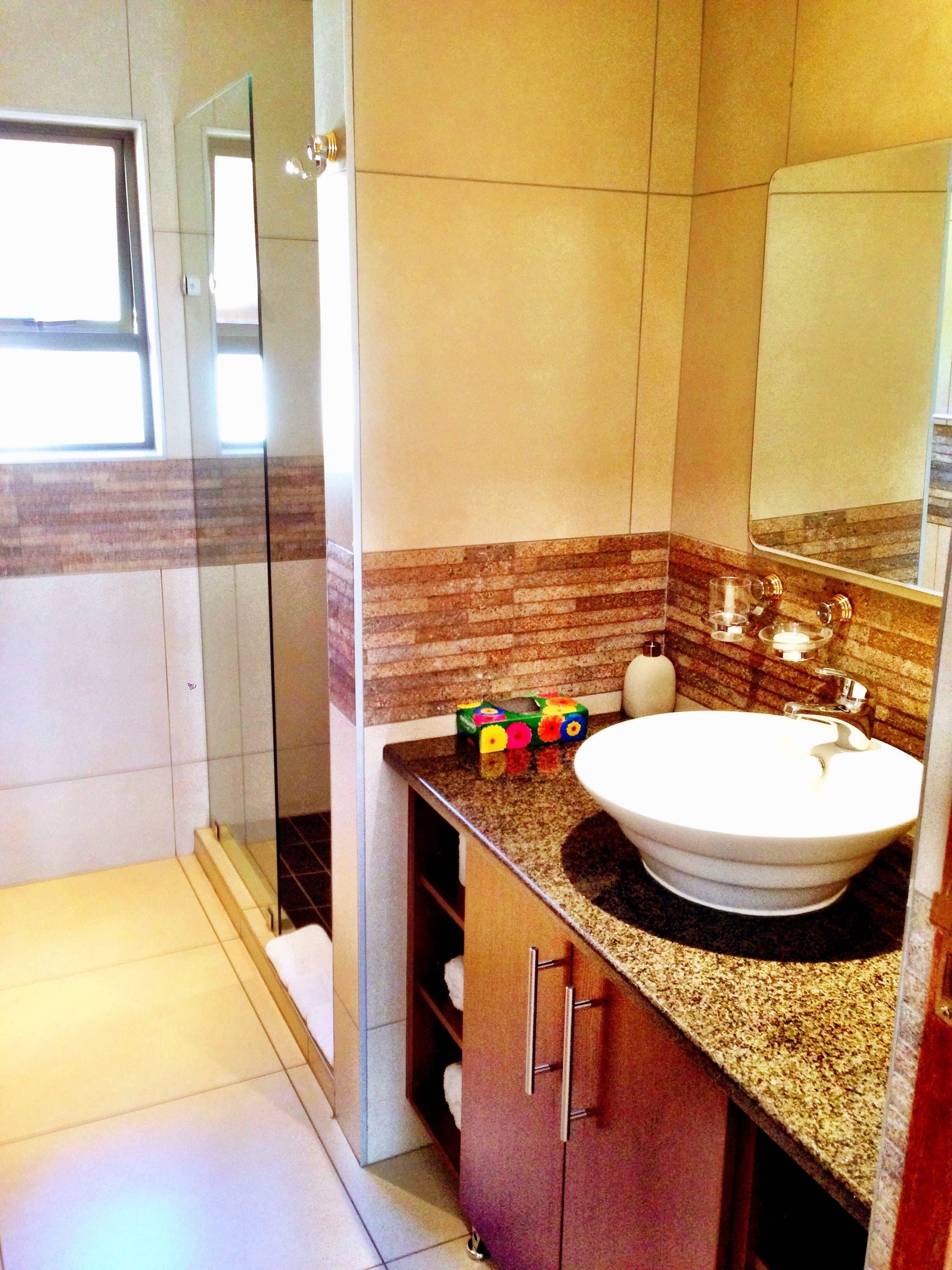 Double Room | Bathroom | Shower, hair dryer, towels