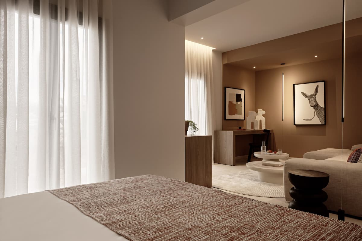 open plan suite with private pool | 1 bedroom, minibar, in-room safe, individually decorated