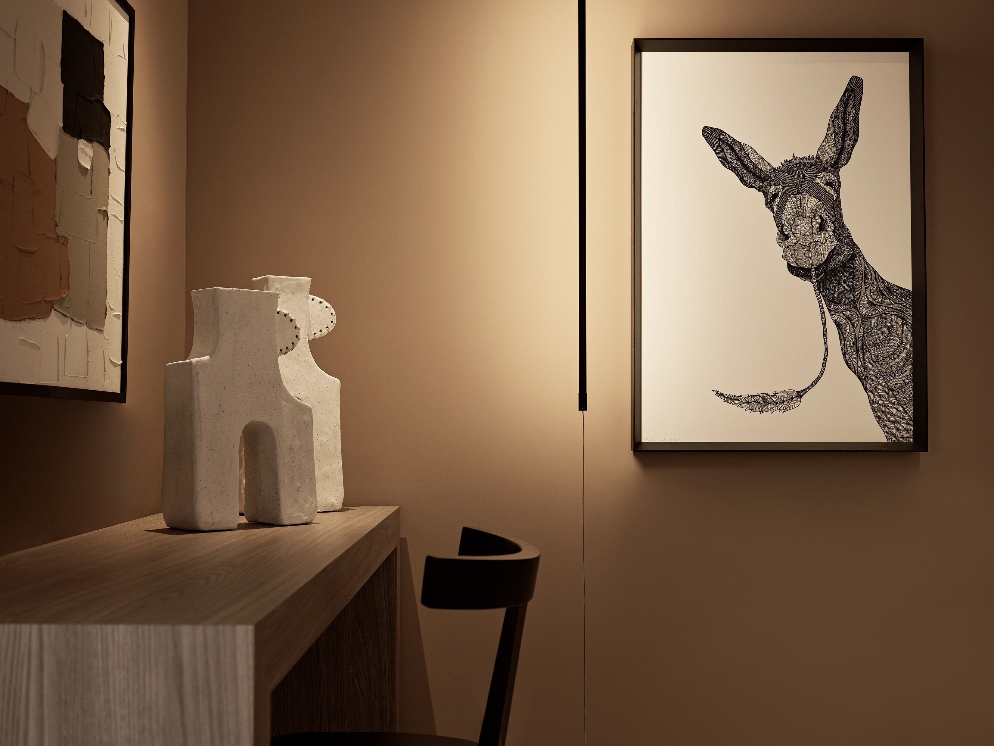 open plan suite with private pool | living area | 50-inch tv with cable channels