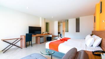 View Pent Double or Twin Room with Balcony | Premium bedding, minibar, in-room safe, desk