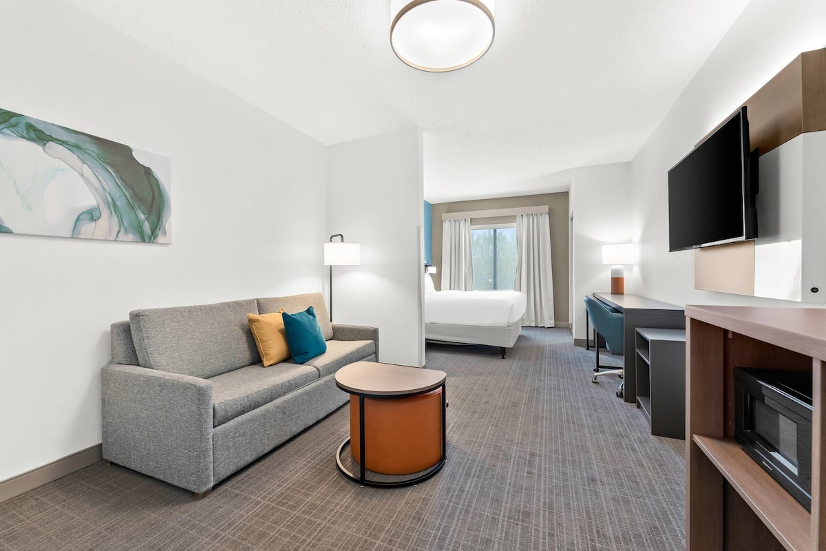 Single Room, 1 King Bed with Sofa bed, Accessible, Non Smoking | In-room safe, desk, laptop workspace, iron/ironing board