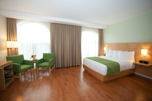 Premium bedding, down duvets, pillow-top beds, in-room safe