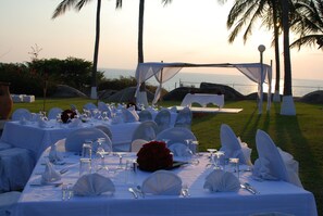 Outdoor wedding area