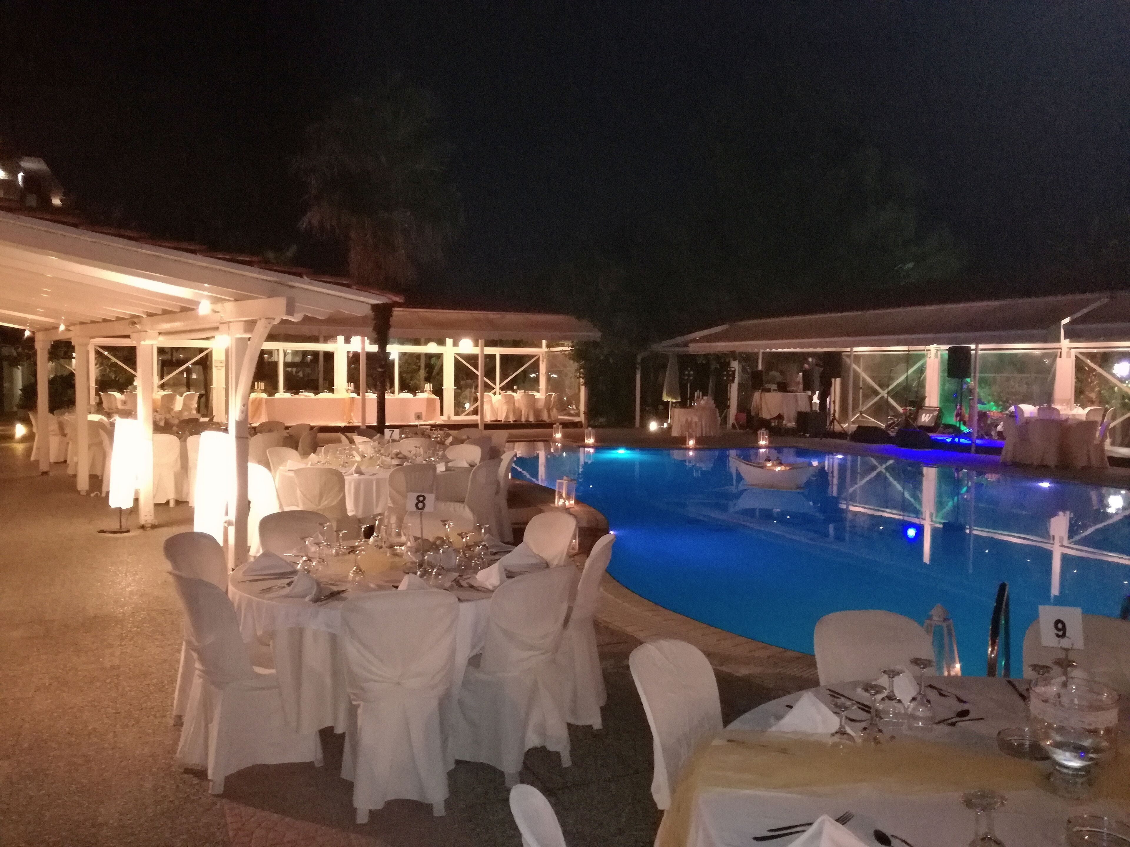 Outdoor wedding area
