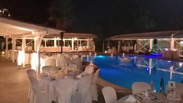 Outdoor wedding area