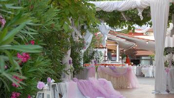 Outdoor wedding area