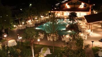 Outdoor wedding area