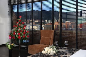 Down duvets, Tempur-Pedic beds, minibar, in-room safe