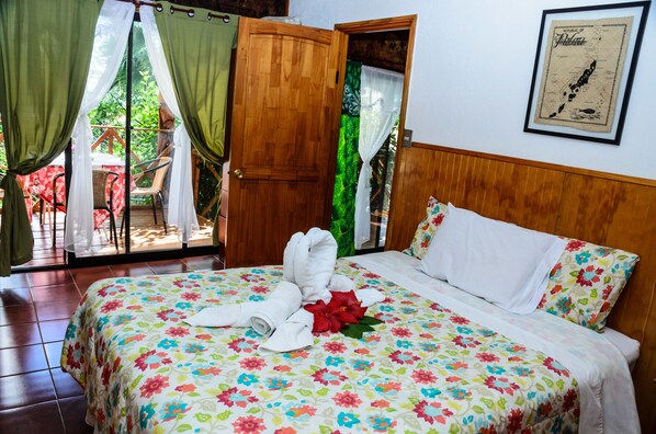 Cabana 2 pax con terraza y vista mar | 客房內保險箱、獨特裝潢、網路服務、床單