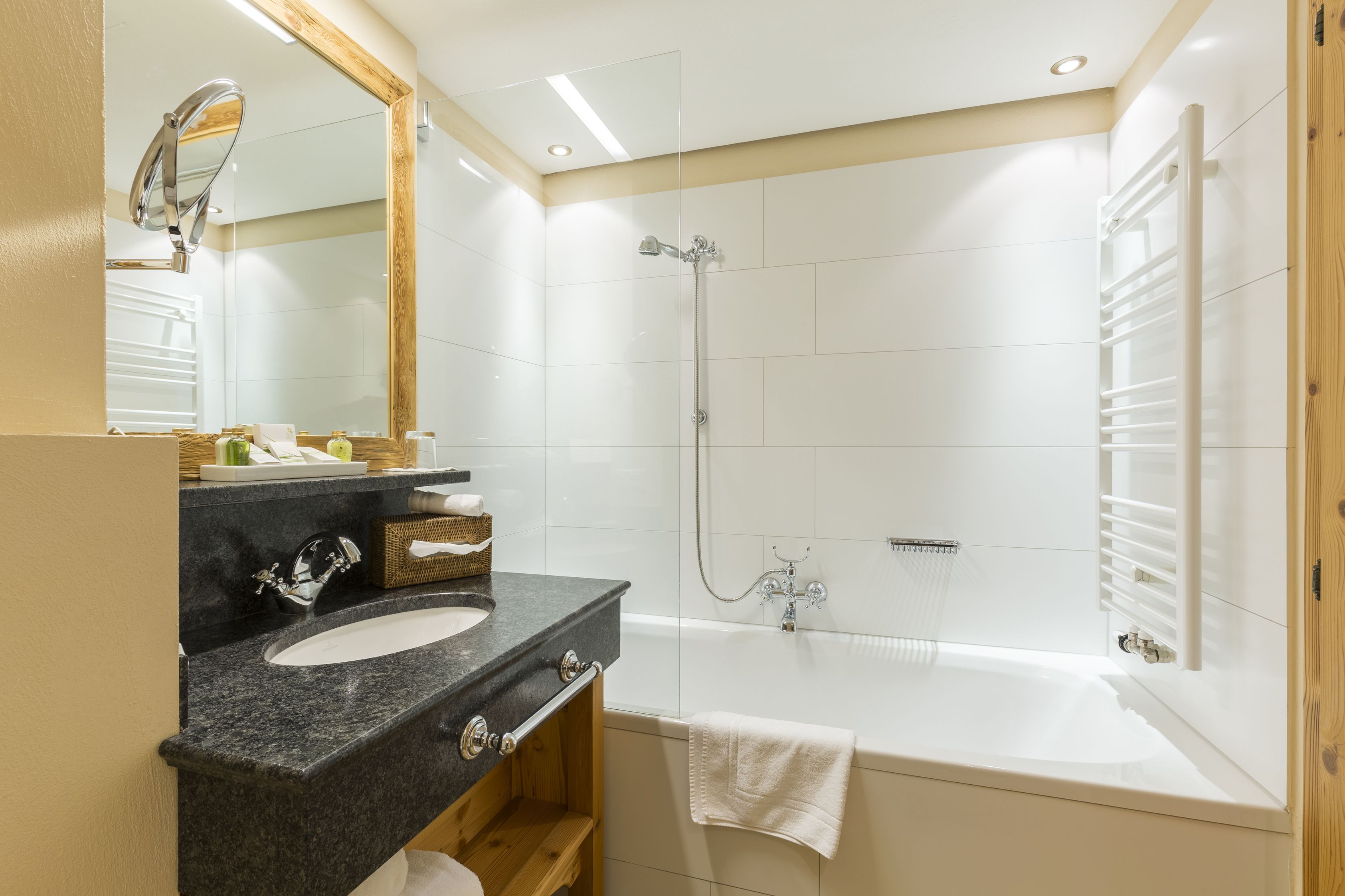 standard single room, balcony | bathroom | separate bathtub and shower, rainfall showerhead, hair dryer, bathrobes