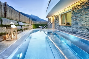 Indoor pool, outdoor pool, open 9:00 AM to 8:00 PM, sun loungers