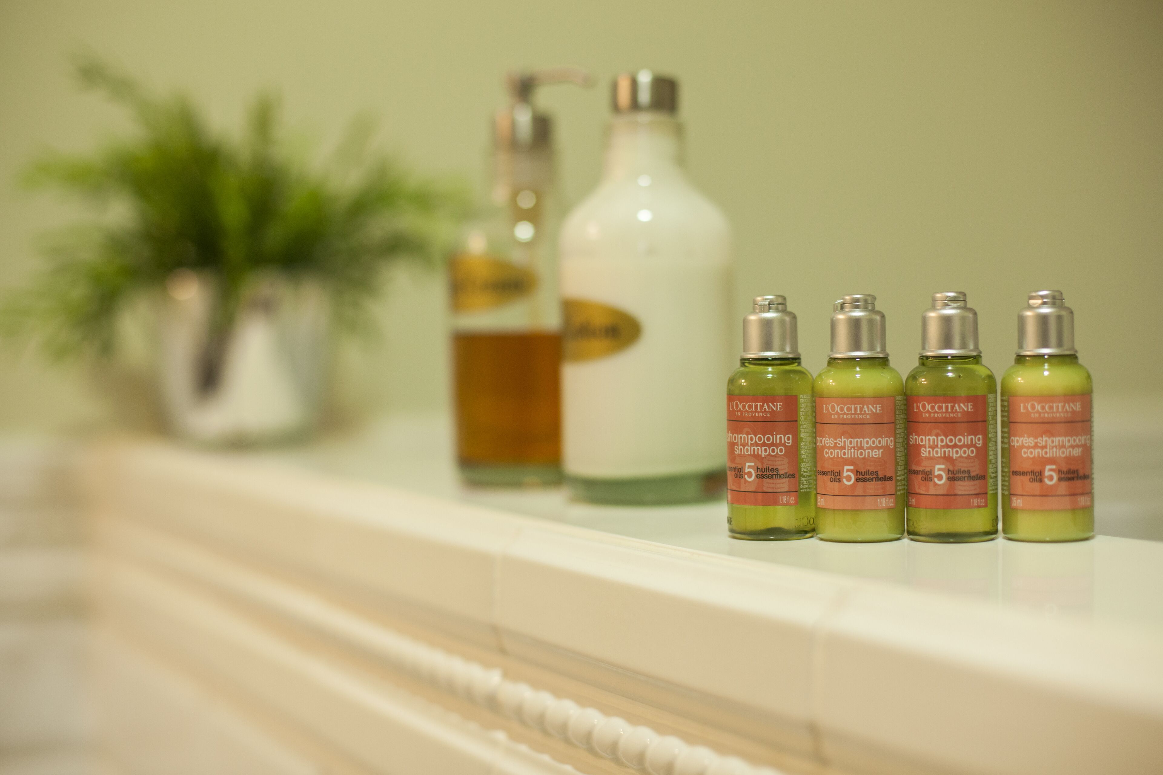 deluxe suite | bathroom amenities | designer toiletries, hair dryer, bathrobes, slippers
