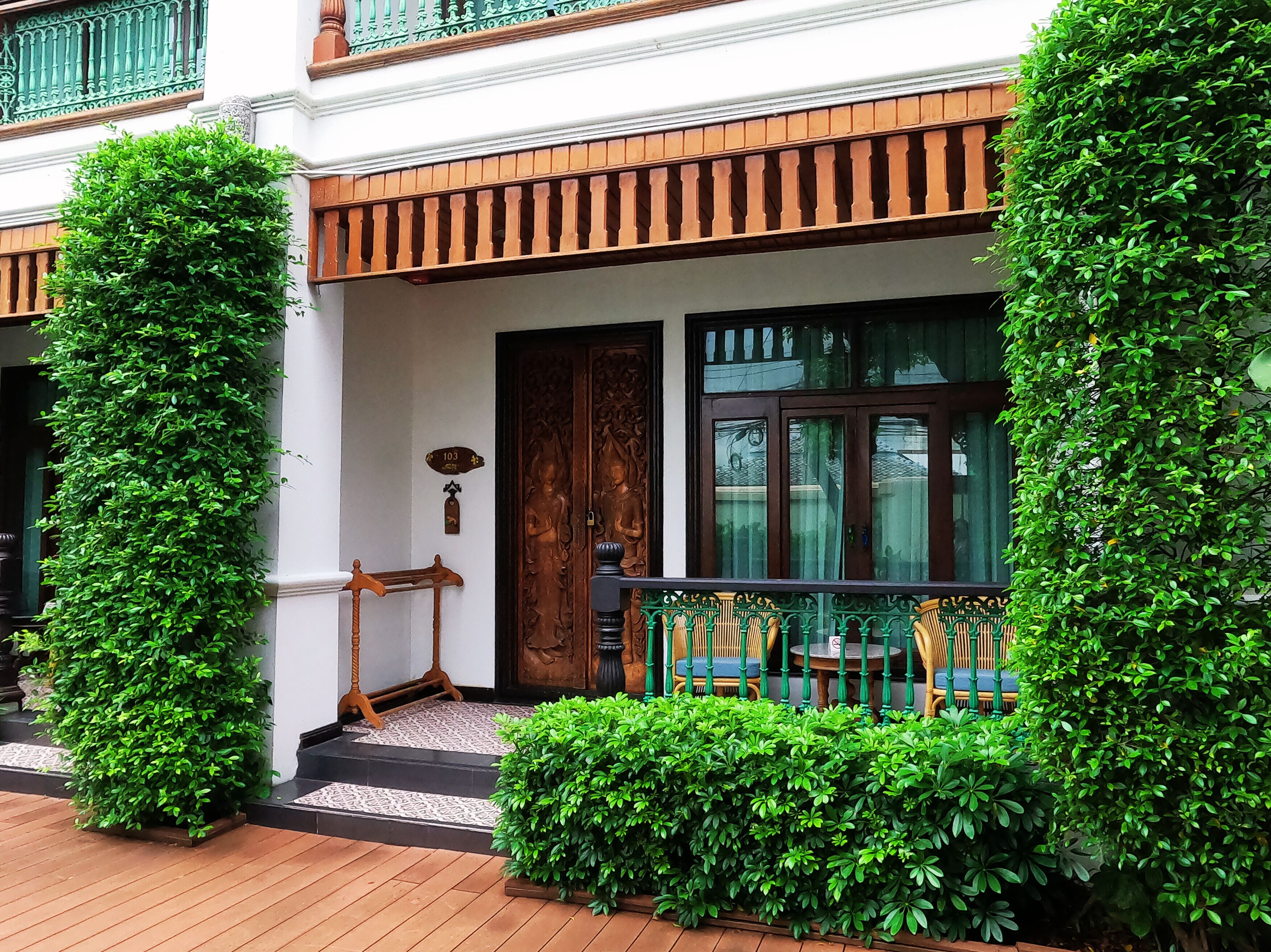 luxury king bed with spa bath and pool access | premium bedding, in-room safe, blackout curtains, iron/ironing board