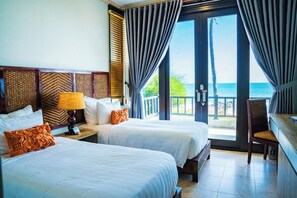 Villa, 2 Bedrooms, Sea View, Beachfront | Premium bedding, minibar, in-room safe, desk