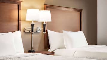 Room, 2 Queen Beds, Non Smoking | Down duvets, desk, laptop workspace, blackout curtains