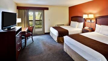 Suite, 2 Queen Beds, Non Smoking | Down duvets, desk, laptop workspace, blackout curtains