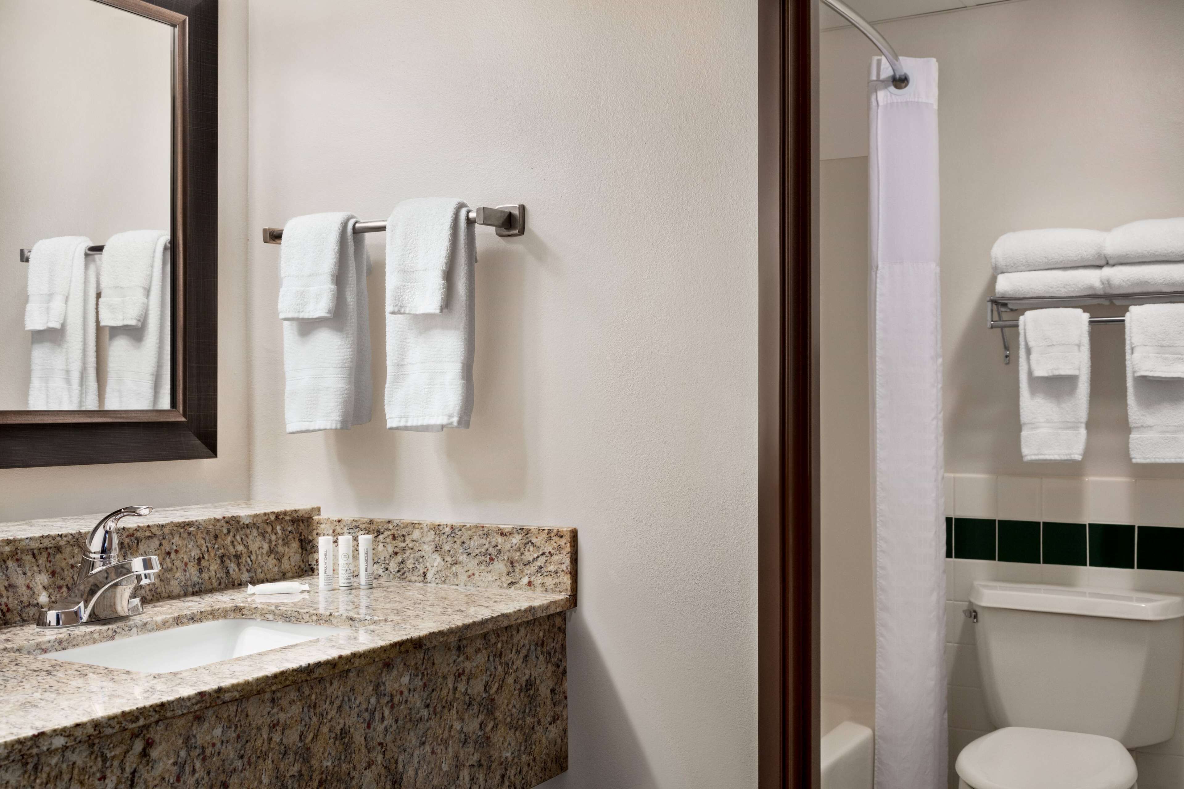 free toiletries, hair dryer, towels, soap