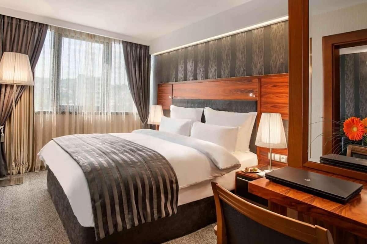 Minibar, caja de seguridad en la habitación y escritorio