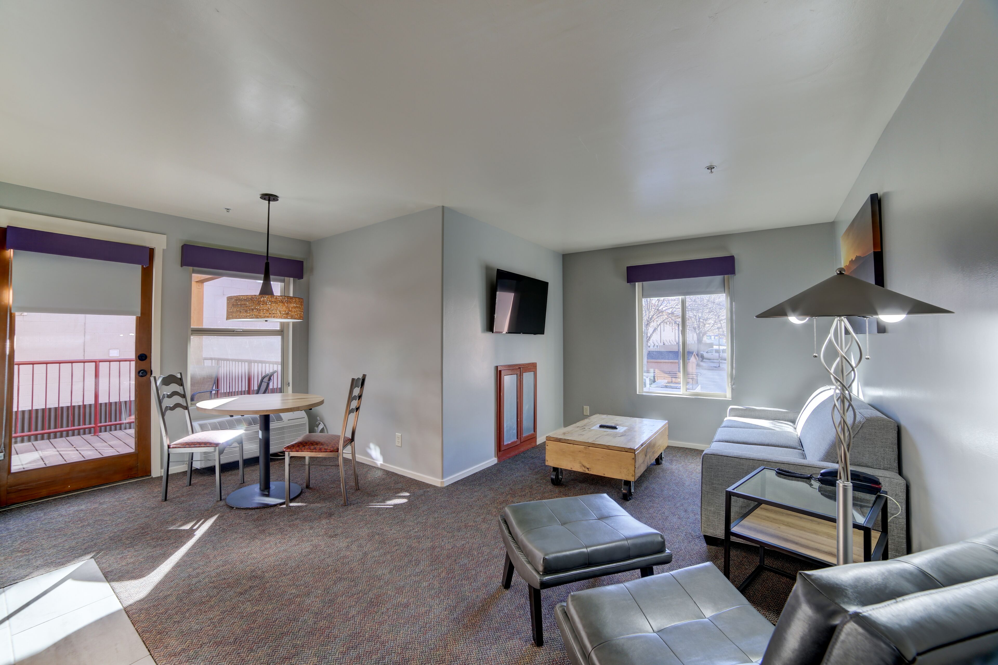 standard suite, 1 king bed with sofa bed | living area | 48-inch flat-screen tv with cable channels, tv