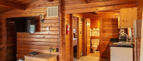 Superior Cabin, 2 Queen Beds, Kitchenette | Free WiFi, bed sheets