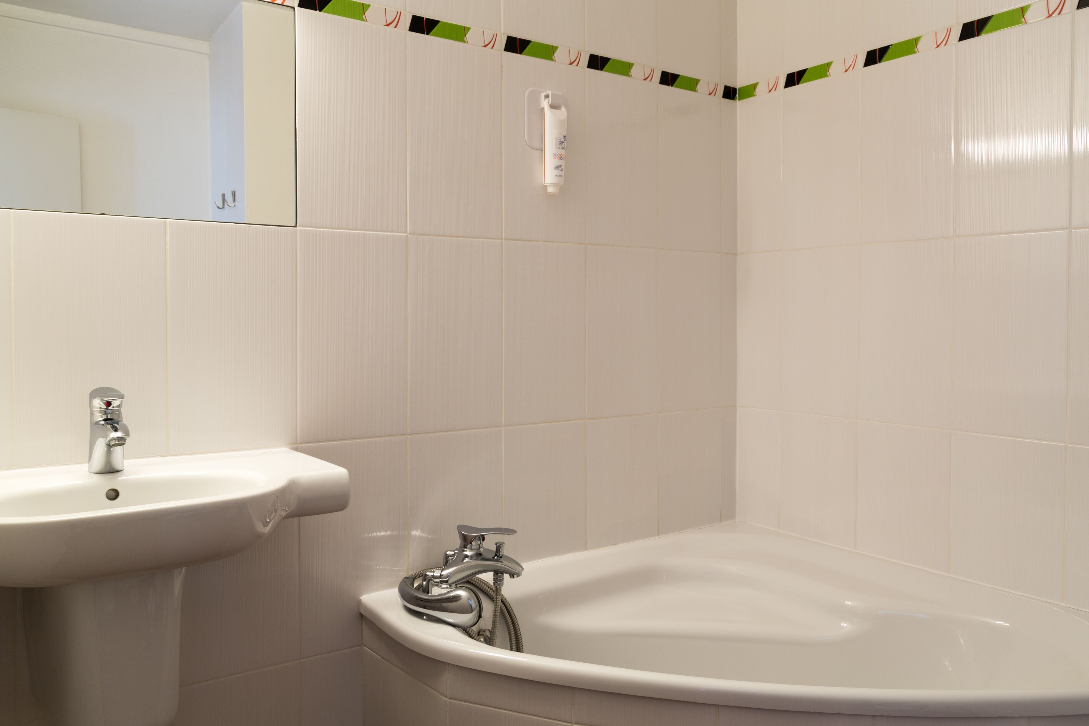 comfort twin room | bathroom | hair dryer, towels