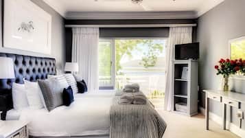 Deluxe-værelse med dobbeltseng eller 2 enkeltsenge (Luxe Lagoon & Sea Facing King/Twin) | Egyptiske bomuldslagner, premium-sengetøj, dundyner