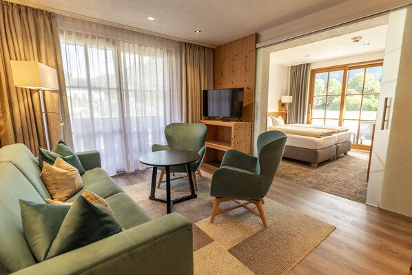 Svit Superior - 1 sovrum - balkong | Egyptiska bomullslakan, duntäcken och värdeförvaringsskåp på rummet