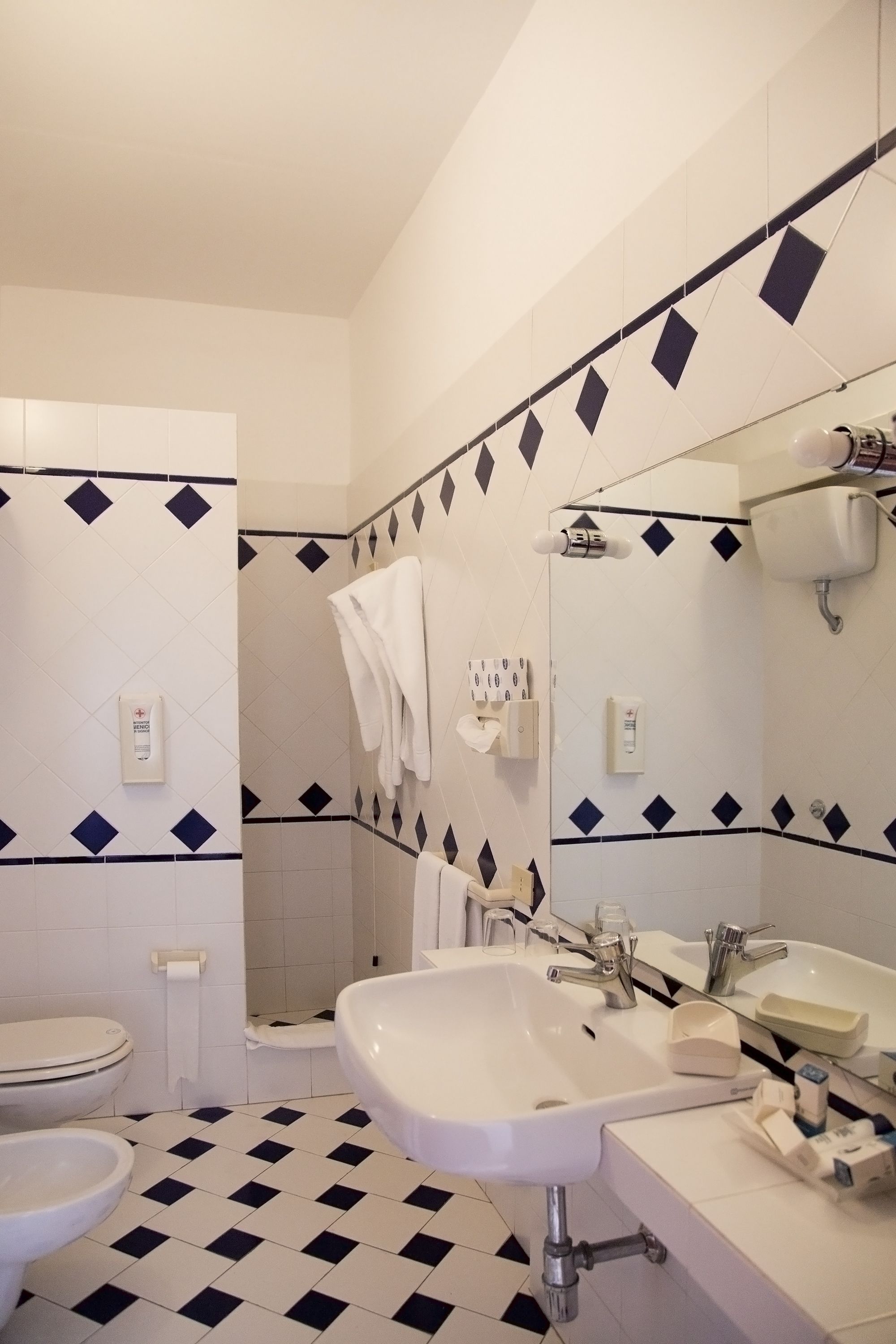 shower, free toiletries, hair dryer, slippers