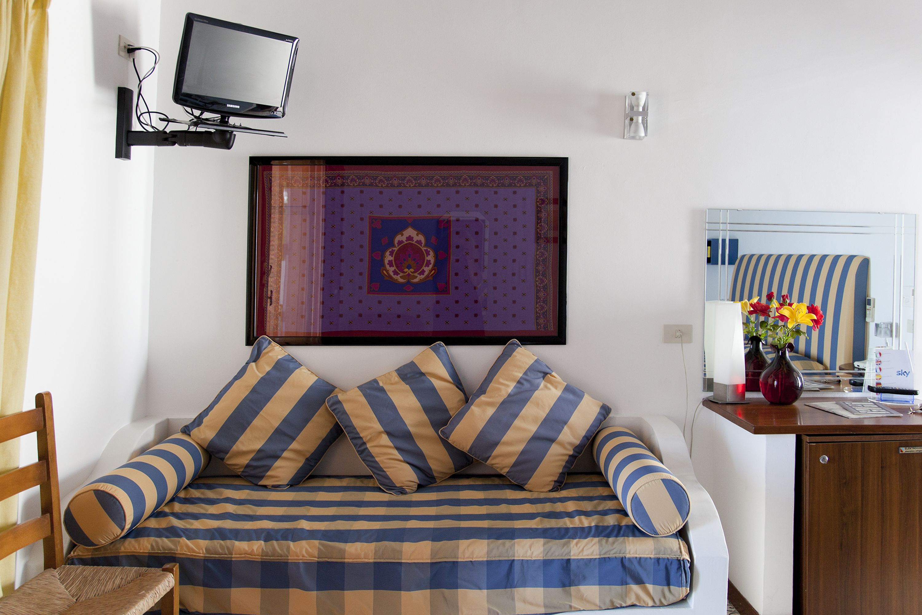 superior triple room, terrace, sea view | minibar, in-room safe, desk, cots/infant beds