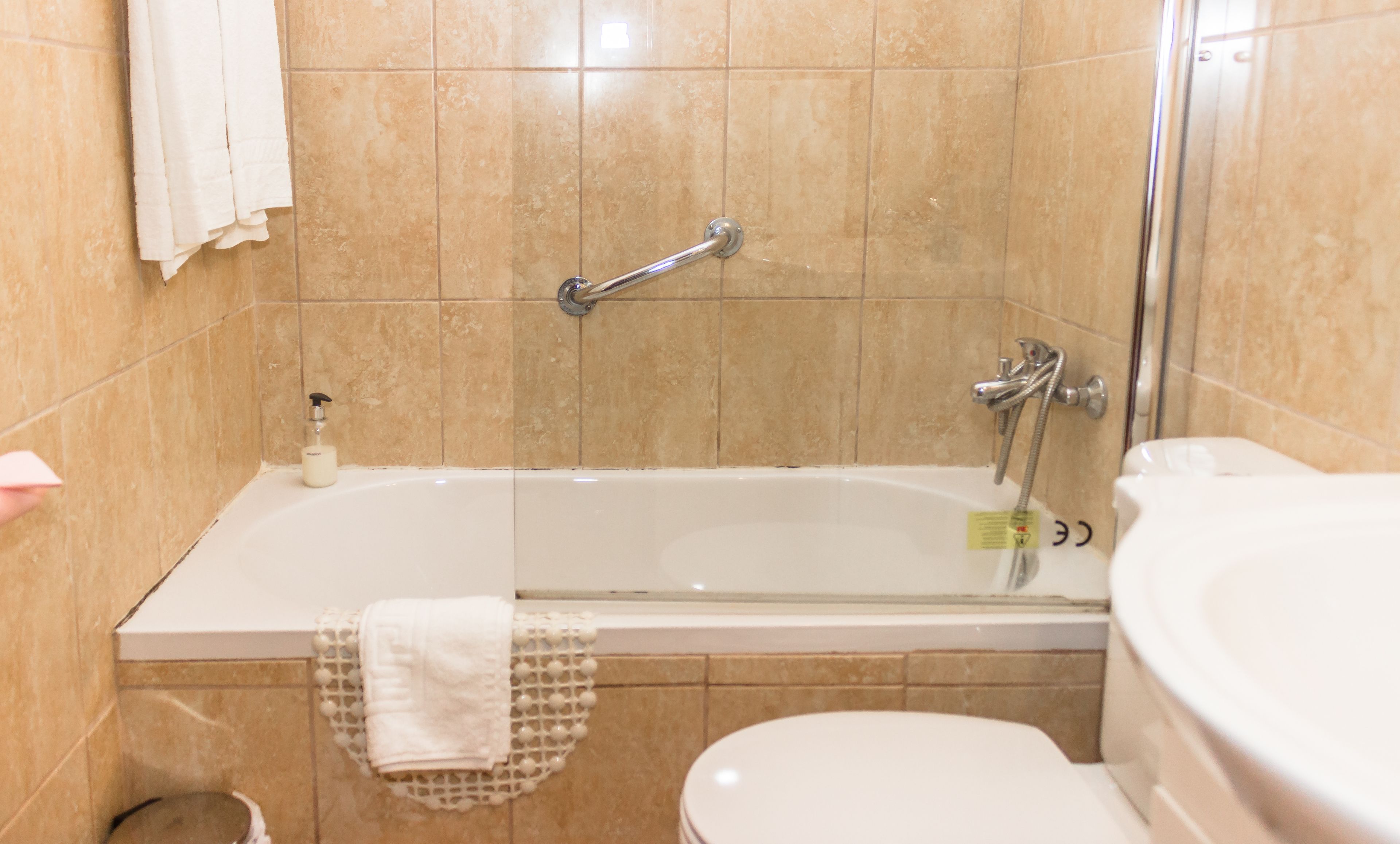 superior double room, balcony, sea view (or lagoon view) | bathroom | hair dryer, towels