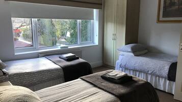 Desk, free WiFi, bed sheets