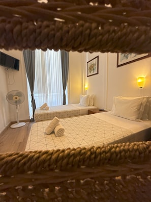 Standard Twin Room, 2 Twin Beds, Non Smoking, Shared Bathroom (with Bide & Sink) | In-room safe, individually furnished, free WiFi, bed sheets
