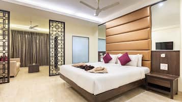 Quarto grand | Roupas de cama premium, frigobar, roupa de cama
