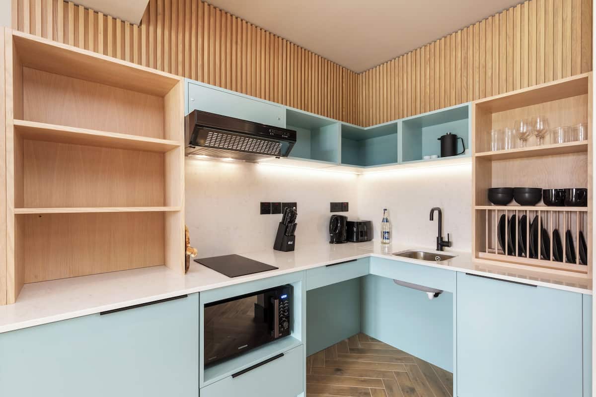 one bedroom with resort view disabled unit | private kitchen | oven, stovetop, coffee/tea maker, electric kettle